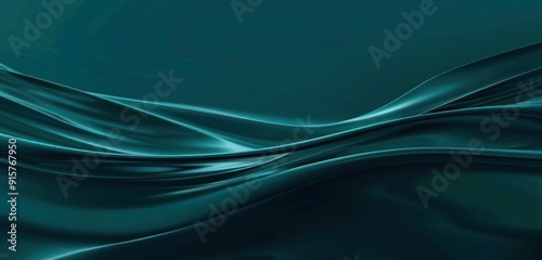 Abstract Background, dark teal in a monochromatic palette, featuring smooth transitions and a calming visual flow.