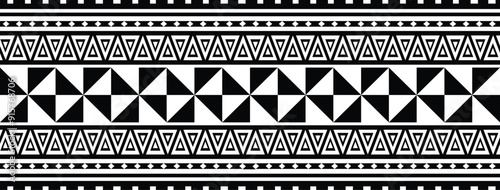 Polynesian hawaiian ethic pattern deoration.Polynesian tattoo band tribal design.