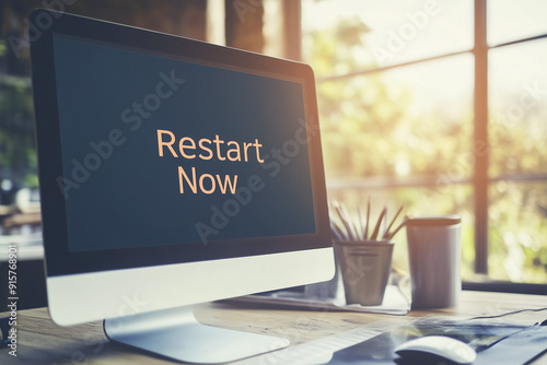 Restart Now on Desktop Computer