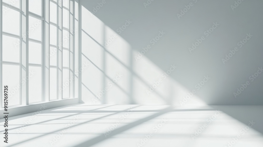 Window Light Casting Shadows on a White Room Window Light Casting Shadows on a White Room