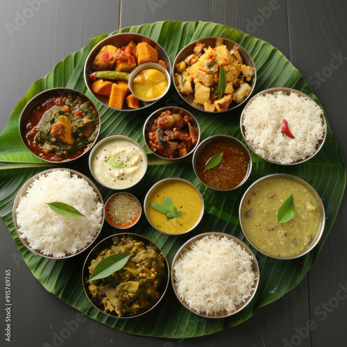 south indian foods for onam festival. photo