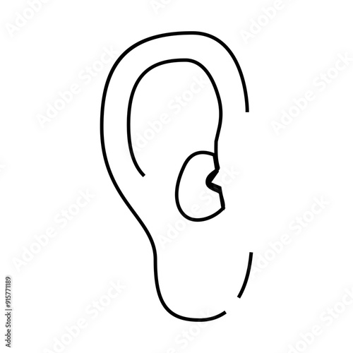 otitis disease line icon vector. otitis disease sign. isolated contour symbol black illustration