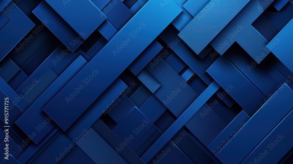 Abstract Background, Deep sapphire blue geometric shapes interlocking in a minimalist pattern, sleek and modern Abstract Background, Deep sapphire blue geometric shapes interlocking in a minimalist pattern, sleek and modern