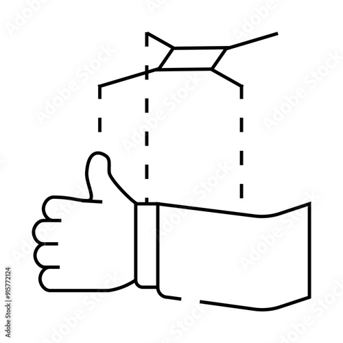 political puppet line icon vector. political puppet sign. isolated contour symbol black illustration