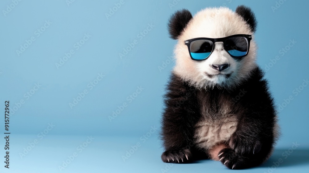 Cute Panda Wearing Sunglasses Cute Panda Wearing Sunglasses