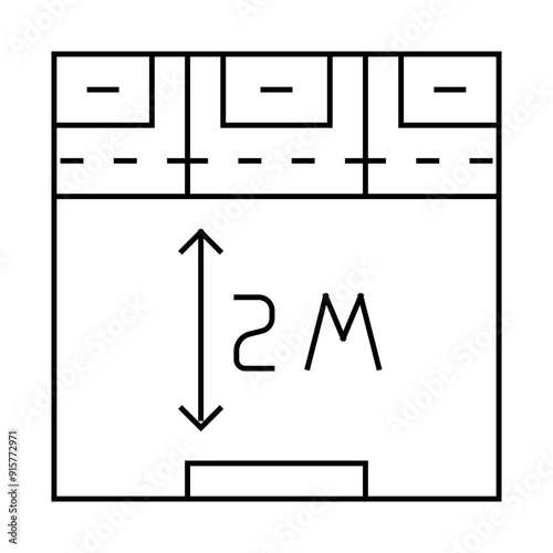 keeping distance line icon vector. keeping distance sign. isolated contour symbol black illustration