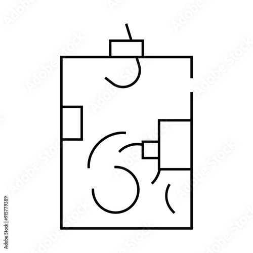 ballot box line icon vector. ballot box sign. isolated contour symbol black illustration