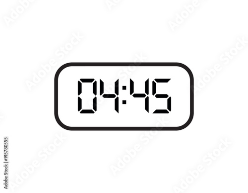 digital clock icon	