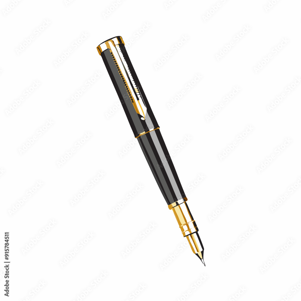 Vector Fountain writing pen for contract signing on a isolated white background (7) Vector Fountain writing pen for contract signing on a isolated white background (7)