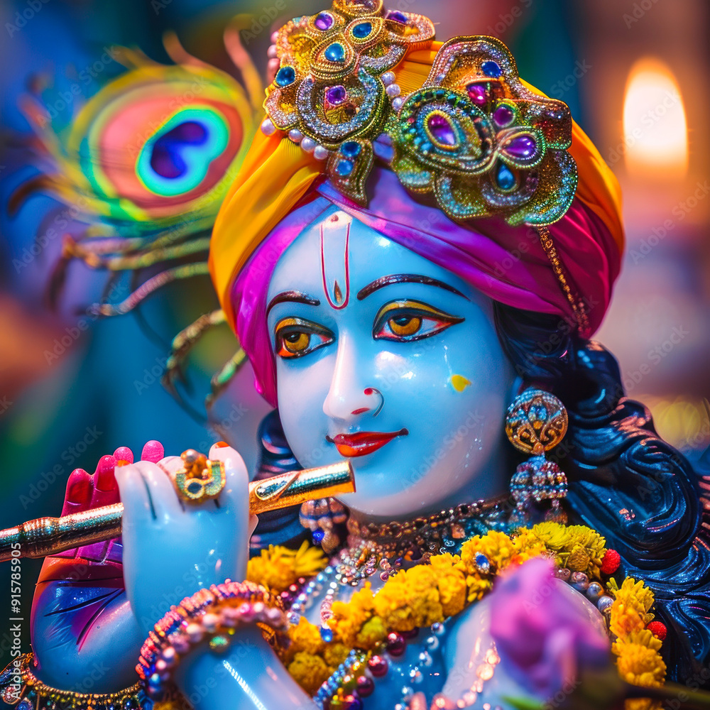 Lord krishna statue. celebrating janmashtami festival Lord krishna statue. celebrating janmashtami festival