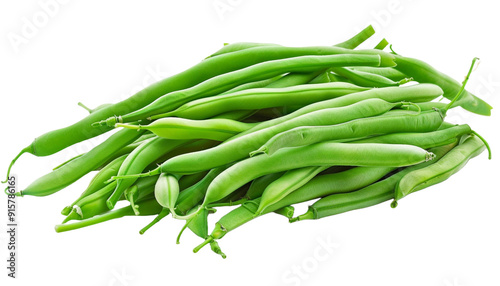 green beans isolated  photo