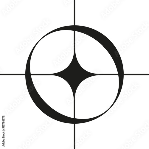 Black y2k shape retro trendy style. abstract shape, streetwear design elements .	