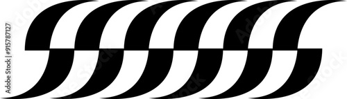 Black y2k shape retro trendy style. abstract shape, streetwear design elements .	