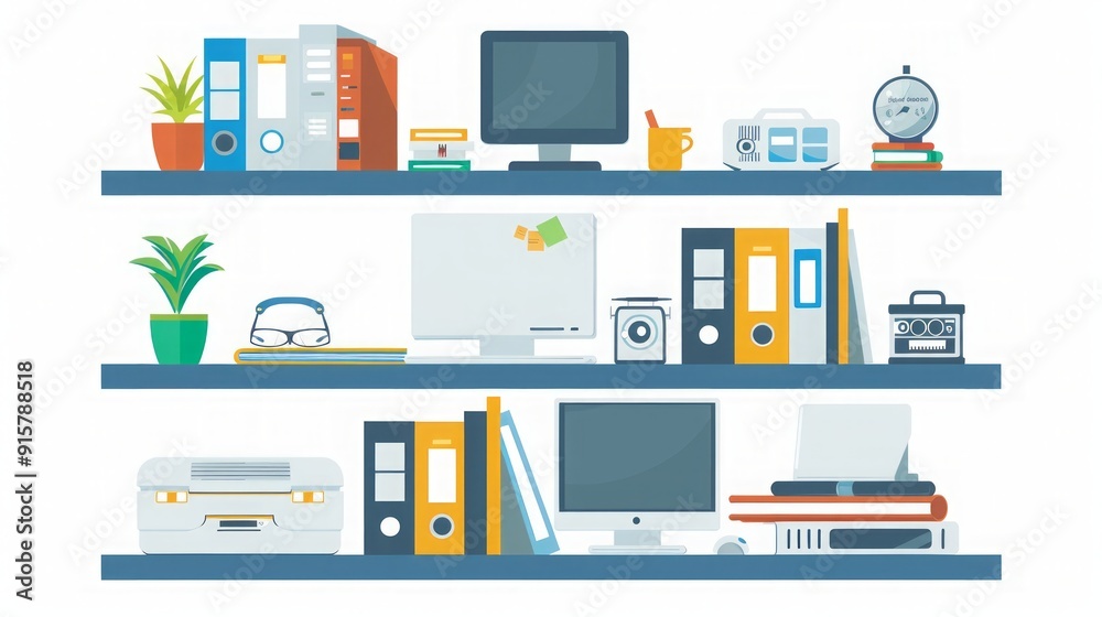 Modern Office Workspace with Minimalist Design Modern Office Workspace with Minimalist Design