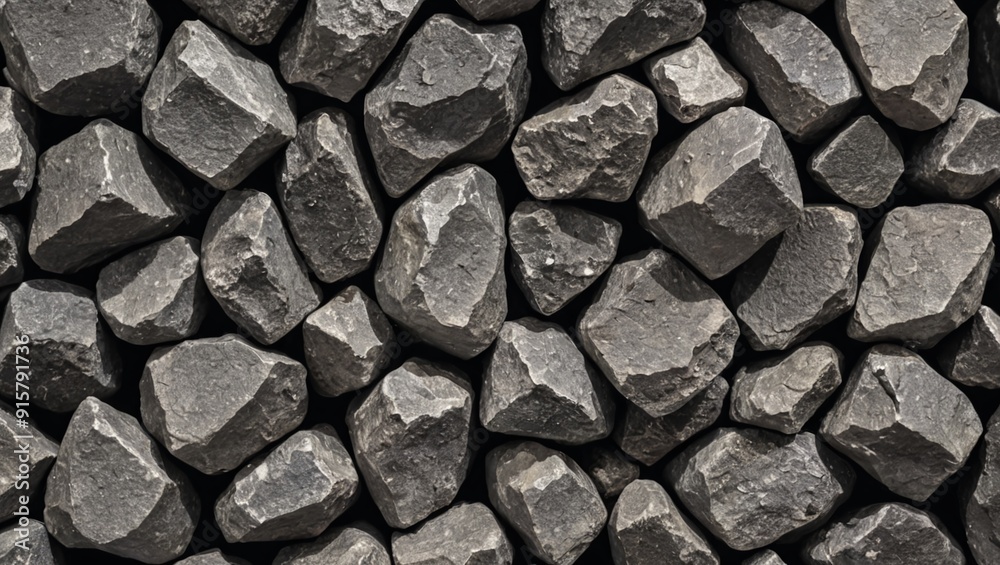 Fototapeta premium Shimmering Titanium Ore Industrial Elegance in Raw Form