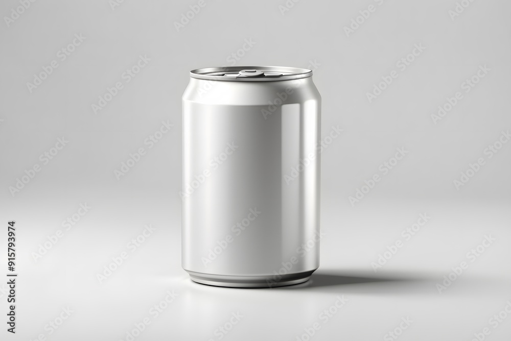 White aluminium can mockup. Blank metallic soda can. Isolated on white background. 3d render.
White aluminium can mockup. Blank metallic soda can. Isolated on white background. 3d render.