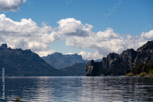 lake traful in Traful region close to Villa de angostura in Patagonia mountains in Argentina