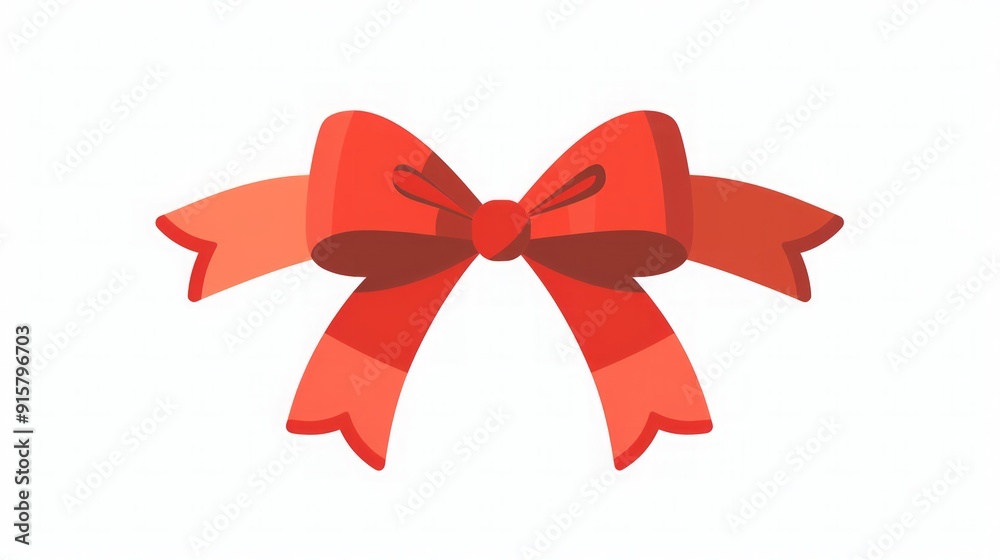 Red Bow Clip Art: Simple Vector Illustration Red Bow Clip Art: Simple Vector Illustration