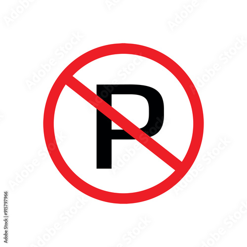 no parking sign information vector
