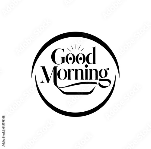 Good morning typography design