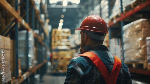 Close up warehouse workers preparing a shipment in a large warehouse, Warehouse worker concept,