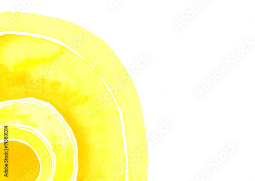 Aquarell, Sonne, mit Textfreiraum