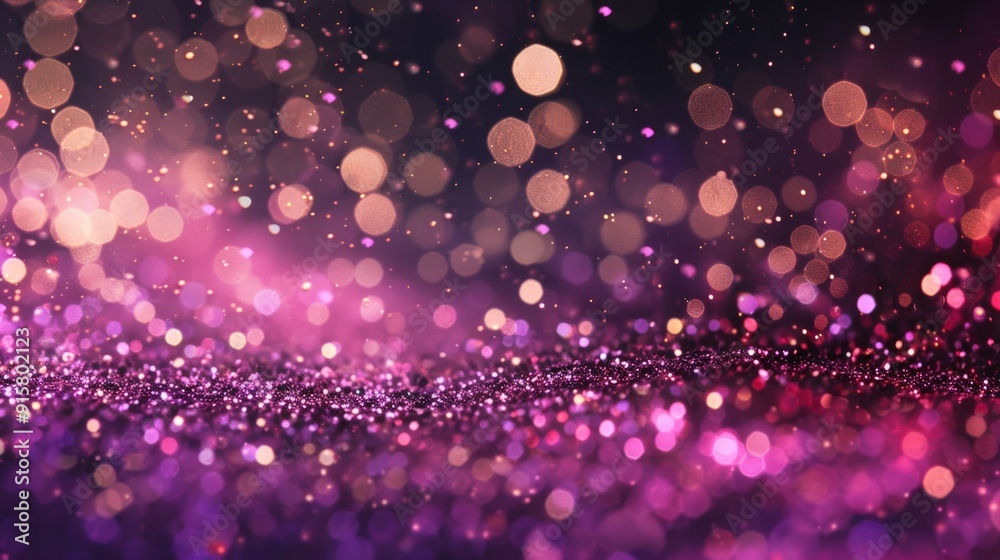 Abstract gold, Pink and purple glitter background with fireworks, Celebration and anniversary concept, copy space christmas eve, 4th of july holiday concept Abstract gold, Pink and purple glitter background with fireworks, Celebration and anniversary concept, copy space christmas eve, 4th of july holiday concept