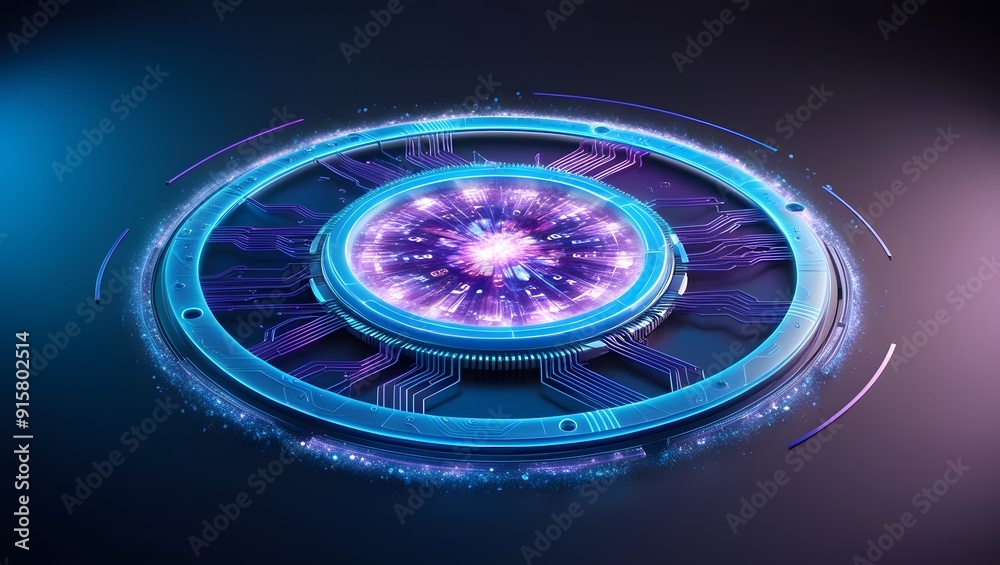 background with circles. Creative digital tech circle on colourful backdrop. Data and technology concept. In 3D background with circles. Creative digital tech circle on colourful backdrop. Data and technology concept. In 3D