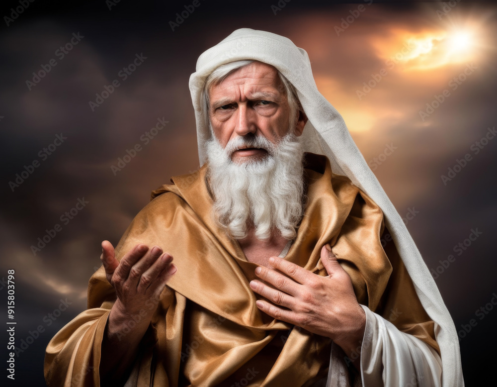 Fototapeta premium Prophet Elijah the man who went to heaven without experiencing death