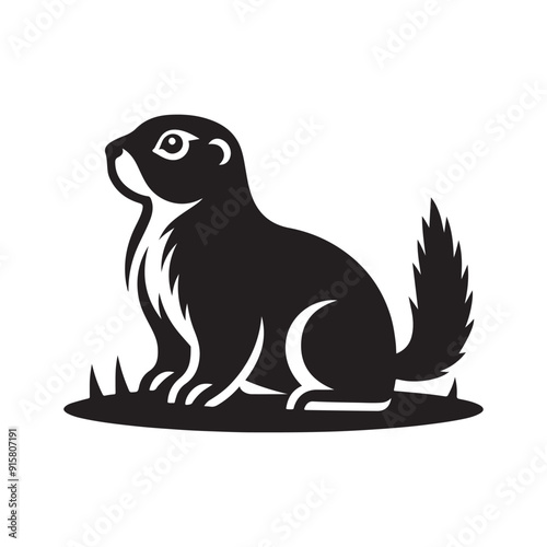 Prairie Dog silhouette vector illustration