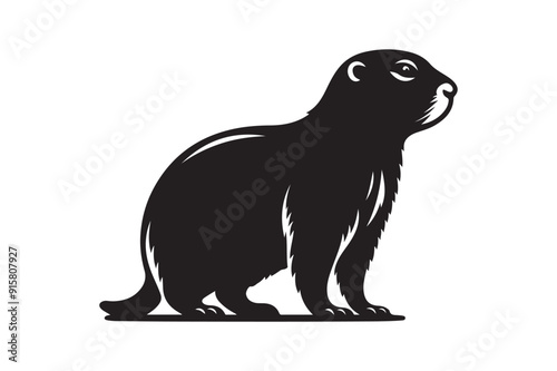 Prairie Dog silhouette vector illustration