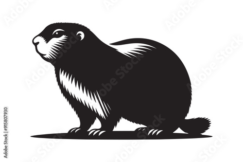 Prairie Dog silhouette vector illustration