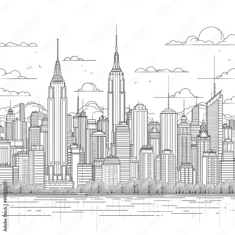 sketch of the city sketch of the city