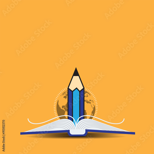 International Literacy Day. Education Day concept. World Literacy Day Logo Theme Idea Creative vector illustration.