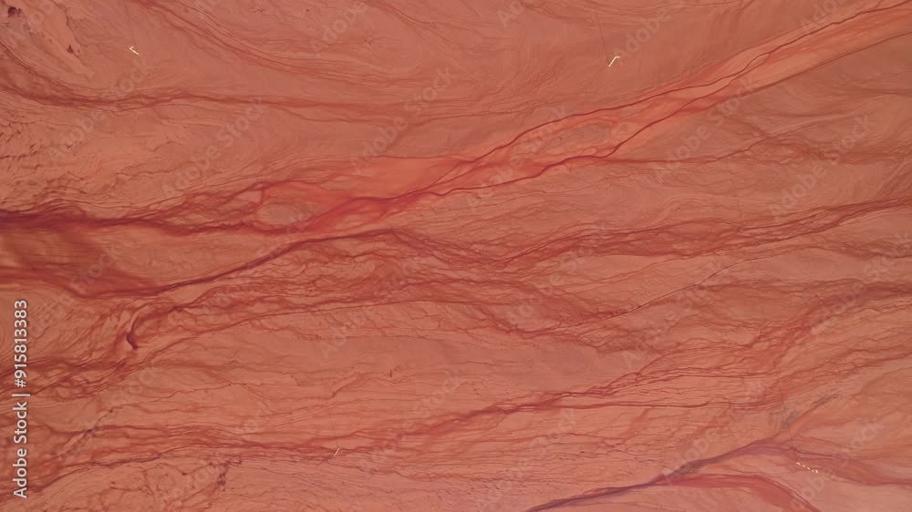 Abstract shapes from above - Tailings Dam Mine site Abstract shapes from above - Tailings Dam Mine site