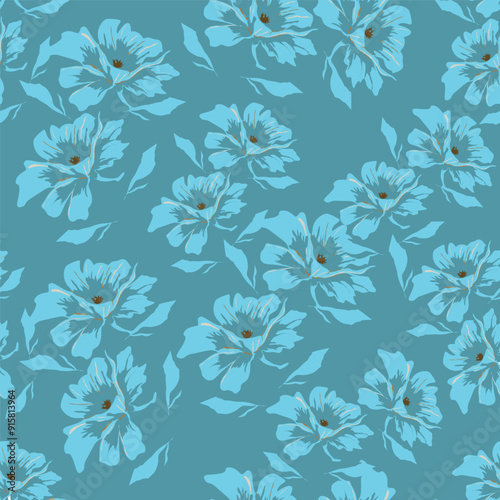 Elegance pink floral stems seamless pattern on a grey background. Vector hand drawn. Artistic, abstract flowers and tiny leaves, buds bells printing. Template for designs, fabric, fashion, textile
