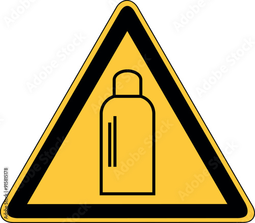 Gasflasche - Warndreick, Warnzeichen, Gebotszeichen