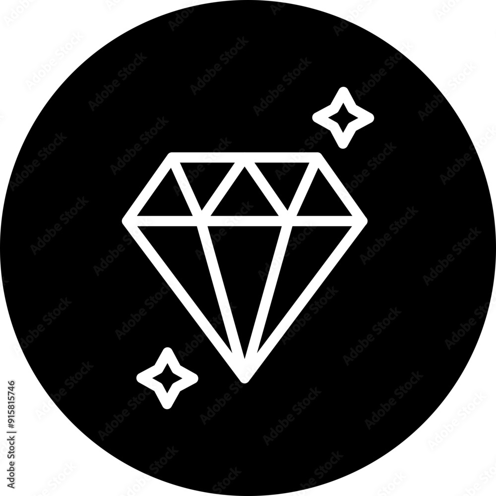 Diamond Vector Line White Circle Black Diamond Vector Line White Circle Black