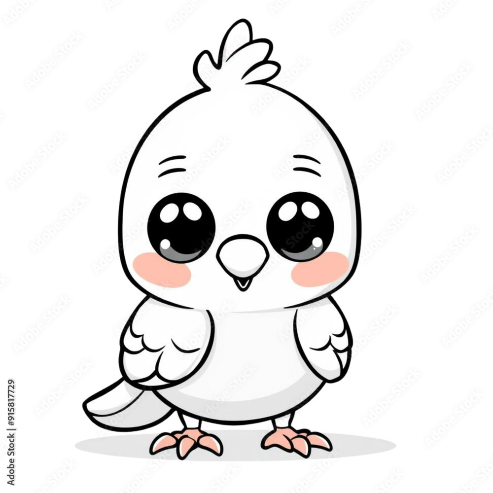 Coloring page outline of Cute Cartoon Birds on an Isolated transparent background. generated with AI Coloring page outline of Cute Cartoon Birds on an Isolated transparent background. generated with AI