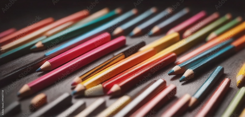 illustrative and colorful illustration of crayons and pencils in bright colors on white paper illustrative and colorful illustration of crayons and pencils in bright colors on white paper