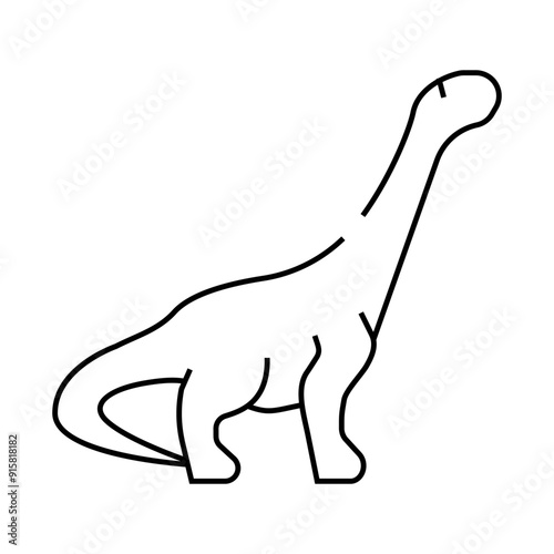 antarctosaurus apatosaurus argentinosaurus dinosaur line icon vector. antarctosaurus apatosaurus argentinosaurus dinosaur sign. isolated contour symbol black illustration photo