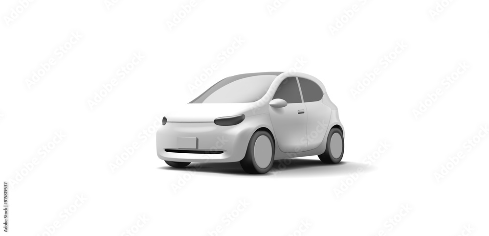 3D new white modern car. Realistic rendering for automotive concepts and technologies, design, and comfort. Vector illustration 3D new white modern car. Realistic rendering for automotive concepts and technologies, design, and comfort. Vector illustration