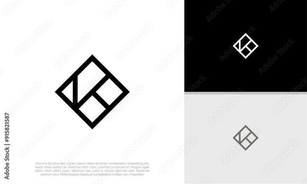 Initials K logo design. Initial Letter Logo. Innovative high tech logo template Initials K logo design. Initial Letter Logo. Innovative high tech logo template