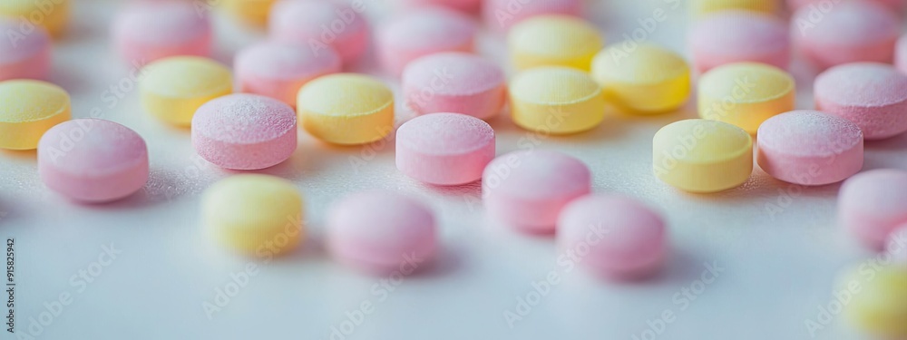 pills close-up on the table. Selective focus pills close-up on the table. Selective focus
