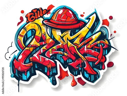 Stylish Streetwear Graffiti Design Suitable for Shirt or Sticker