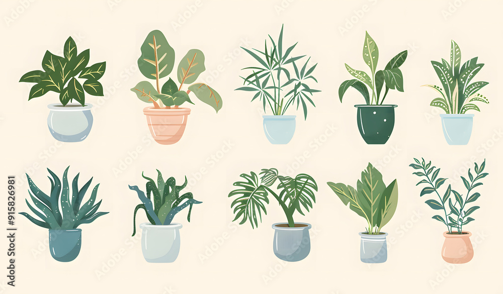 Garden plants are isolated on a transparent background. plants. Illustrations design Garden plants are isolated on a transparent background. plants. Illustrations design