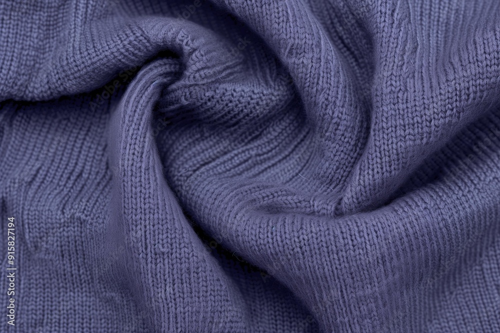 soft knitted sweater fabric close up in dark future dusk blue color soft knitted sweater fabric close up in dark future dusk blue color