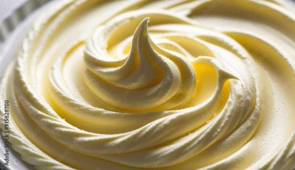 Swirling Butter Texture in Close-Up Swirling Butter Texture in Close-Up