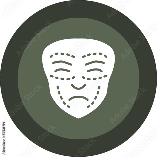 Facial Plastic Surgery Glyph Circle Icon