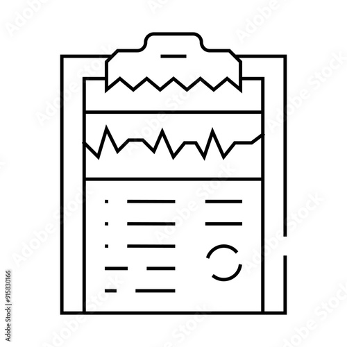 medical card line icon vector. medical card sign. isolated contour symbol black illustration